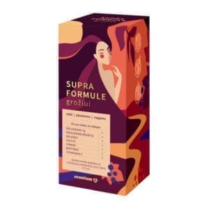 Supra Formula Liquid je tekutý doplnok výživy vyvinutý s cieľom podporiť zdravú a žiarivú pokožku, silné vlasy a pevné nechty.
